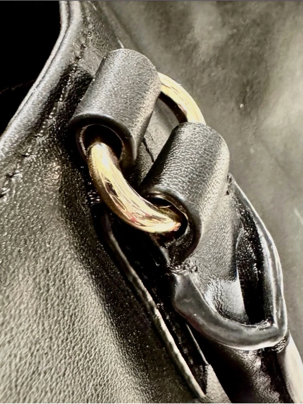 Barneys New York Black Leather Top-Handle Tote